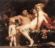 EVERDINGEN, Caesar van Bacchus with Two Nymphs and Cupid fg oil painting on canvas